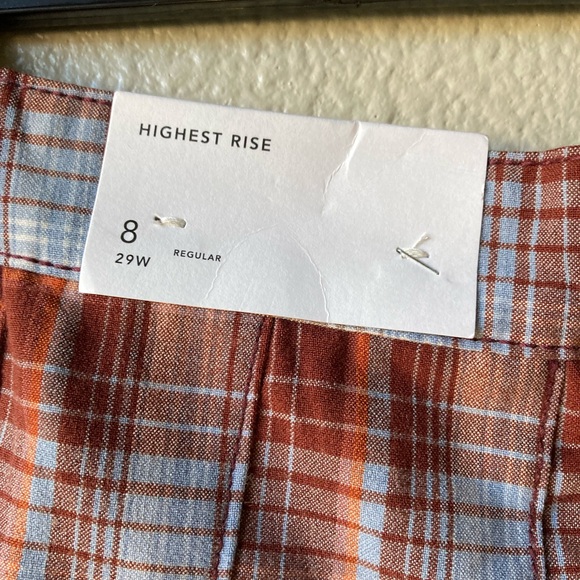 American Eagle Outfitters Red and White Plaid Mini Skirt - Picture 4 of 9